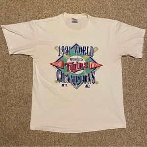 1991 Vintage Twins World Series Champions Tee Shirt